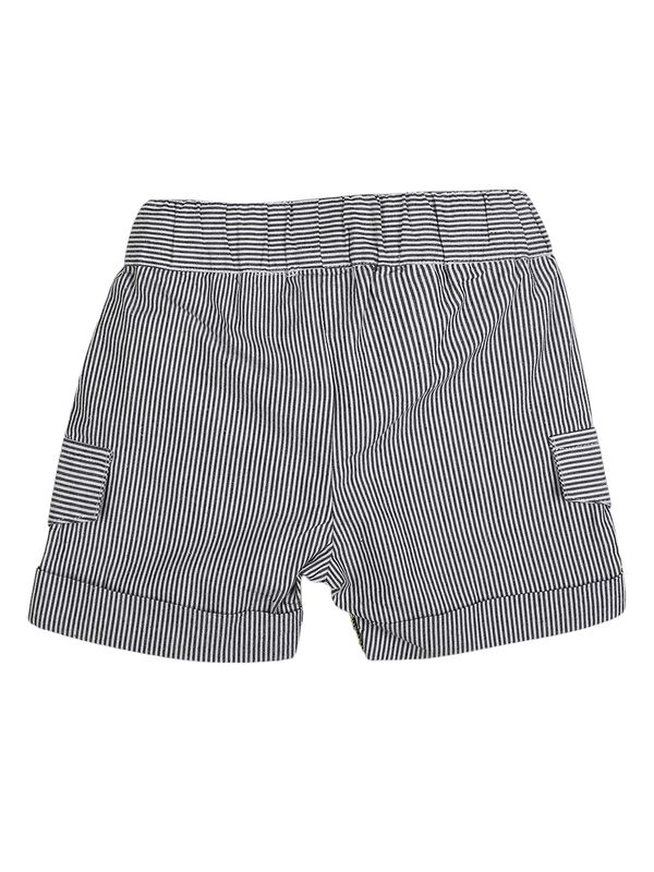Boys White & Black Short Woven Trouser image number 1